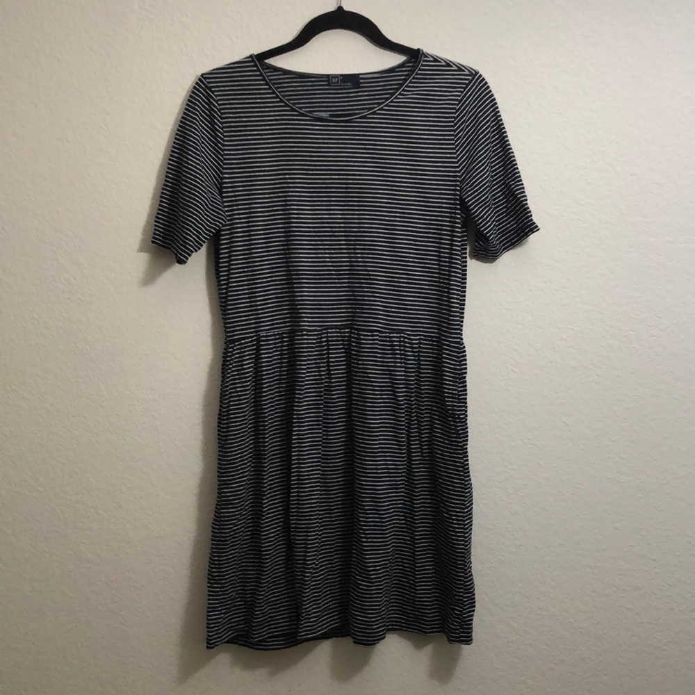 Baby-doll striped nautical gap dress